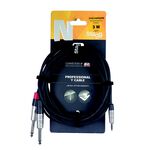 STAGG NYC3-MPS2PR 3M Y型音源線 3.5mm 立體聲公頭 對 雙6.3mm 單聲道公頭【敦煌樂器】, , large