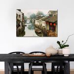 【御畫房】江南印象 國家一級畫師手繪油畫60×90cm(VF-16), , large