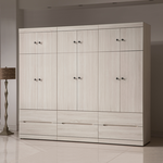 【唯熙傢俱】肯尼斯鋼刷白2.7尺衣櫃, , large