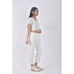 (2XL) 自白三寬版白色長褲二手衣, , large