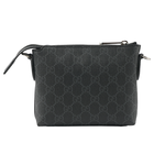 GUCCI Interlocking G 標誌附手提把迷你郵差包/黑灰色, , large