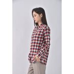 (S) uniqlo質感棉質純棉格紋紅色長袖上衣二手衣, , large