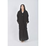 (XL) agnes b長版大衣黑色外套二手衣, , large