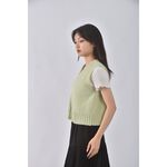 (S) standing質感背心綠色上衣二手衣, , large