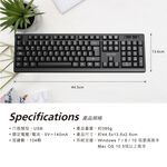 PHILIPS SPK6234 有線鍵盤 104鍵 低噪音舒適按鍵 USB即插即用 光學式感應 高耐用性, , large