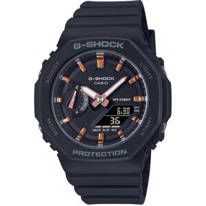 CASIO 卡西歐 G-SHOCK 八角 黑色霧面雙顯手錶 GMA-S2100-1A
