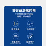 Office chair 2 inch universal PU wheels 5 pieces set, , large