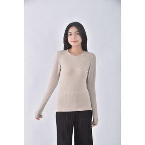 (S) uniqlo質感棕色長袖上衣二手衣