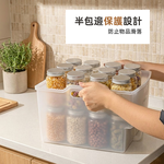 【上手家居】小號磨砂廚房收納盒-透明(置物盒/零食收納盒/櫥櫃收納盒/把手收納盒/斜口收納盒), , large
