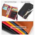 【現貨保固】多功能長夾 可拆式撞色女長夾 手拿包 錢包 真皮長夾 長卡夾包, , large