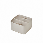 【上手家居】手提桌面收納盒四格款 透明蓋四格(手提收納盒/文具收納盒/塑膠收納盒/盒子收納盒/多格收納盒), , large