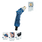 【HOKAS】7.5米專業防凹折強力水管搭配無段水槍組 含鍊條式水龍頭接頭 買整組贈水管收納掛勾, , large