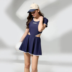 MONINA MIT Girls One-Piece Swimsuit Blue -L
