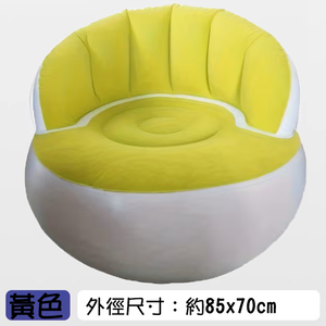 【SV61365】PVC 單人植絨沙發 懶人充氣沙發 可折疊收納 戶外沙發 辦公休閒居家便攜式 露營