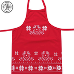 【SOLO Vintage】LCW Home 75x57cm Red Christmas Deer Apron 100% Cotton Made in Turkey, , large