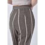 (M) 台北原創高腰羊毛條紋棕色長褲二手衣, , large