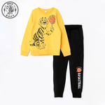 【SOLO Vintage】LCW Boys Basketball Tiger Long Sleeve Set Pajamas Made in Turkey 3-4y, , large