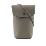 LONGCHAMP Le Pliage Xtra 小牛皮斜背手機包/斑鳩灰, , large
