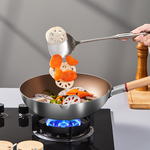 【Taste Plus】悅味元器 鈦合金x430不鏽鋼炒鍋 無塗層不沾炒鍋 32cm IH全對應設計(贈鍋蓋+蒸盤+不鏽鋼鏟), , large