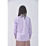 (S) uniqlo棉質純棉紫色襯衫上衣二手衣, , large