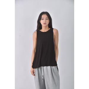 (S) 質感無袖黑色上衣二手衣