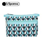 |快速出貨|Lesportsac Cosmetic Clutch 雙層拉鍊收納化妝包 - 鏡中貓影, , large