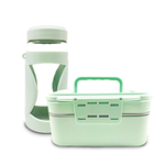 GS MALL 台灣製造 密扣式不鏽鋼保鮮盒 隨機色 密扣式便當盒 不鏽鋼保鮮盒 保鮮盒 便當盒 收納盒 不鏽鋼便當盒, 綠, large