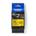 【 BROTHER】兄弟牌  黃底黑字 18mmx8M 抗凍(可彎曲)標籤帶/ 包 TZe-FX641, , large