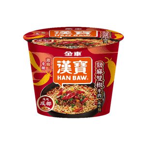 金車漢寶 勁麻雙椒牛肉風味麵