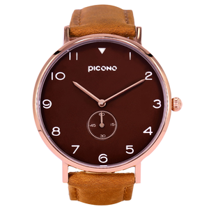 【PICONO】SPY S collection leather strap watch-Brown / YS-7201