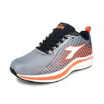 DIADORA迪亞多那 輕量專業慢跑男鞋 男運動鞋 慢跑鞋 漸層 寬楦 透氣 吸震 減壓 乳膠鞋墊 止滑 灰綠 灰桔, , large