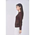 (S) uniqlo質感羊毛棕色長袖上衣二手衣, , large