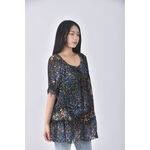 (M) joan綁帶藍色短袖上衣二手衣, , large