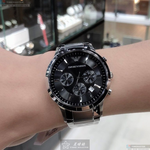 [星晴錶業]ARMANI手錶,42mm,AR00019黑色錶面銀錶殼銀色精鋼錶帶款, , large