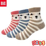 【BVD】熊熊1/2童襪<中灰13-16cm>B571 短襪 襪子, , large