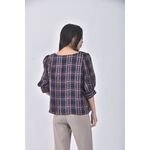 (S) earth music ecology格紋藍色長袖上衣二手衣, , large