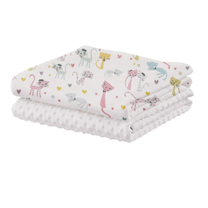 HABABY雙面魔豆毯貓咪款130x100cm