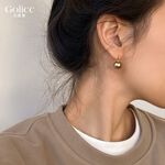【Gulicc】古莉可 耳環 美拉德 復古香檳色珍珠耳環, , large