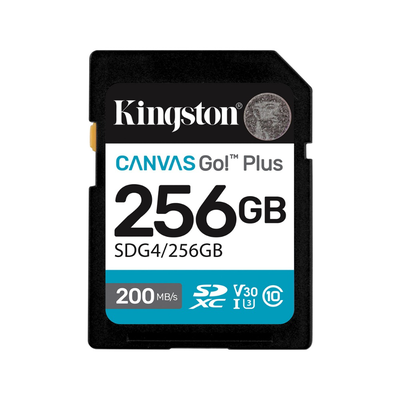 【Kingston】Canvas Go! Plus 256G SDG4 SDXC A2 U3 V30 UHS-I 記憶卡 讀取速度:200MB/s