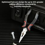 【deli tools】6" Long Nose Pliers PRO Series, , large