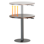 【KAKU健康生活】KA-4833 臺灣製造[魔法桌]氣壓升降咖啡桌-可愛圓桌 松露棕, 松露棕, large