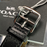 [星晴錶業]COACH手錶,36mm,CH00115黑色錶面銀錶殼深黑色真皮皮革錶帶款, , large