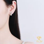 【CF鑽飾】耳環 天然淡水珍珠X莫桑鑽《結夢》6mmx30分, , large