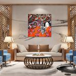 【御畫房】民俗系列一 國家一級畫師手繪油畫80×80cm(VF-182), , large