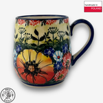【SOLO Vintage】Cerraf Polish Pottery 320ml Mug Vivid Summer Meadow Series Made in Poland, , large