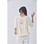 (S) kim質感V領杏色長袖上衣二手衣, , large
