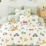 【FOCA】Los Angeles Time | 100% combed cotton bed sheet and pillowcase set - single, , large