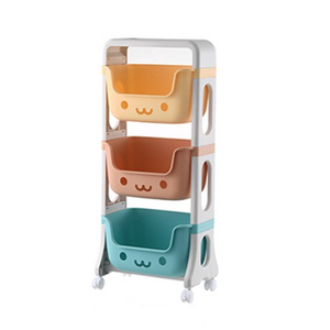Children's toy storage rack, three layers