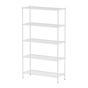 【Y HOUSE】120x35x210cm Lightweight Five-Layer Iron Rack Iron Rack Shelf-Painted White