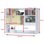 《C&B》樂活趣桌上型附插座置物書架(台灣生產), , large